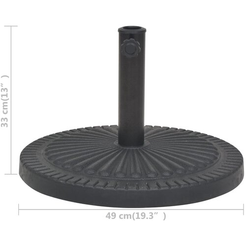  Stalak za Suncobran od Smole Okrugli Crni 14 kg Slike