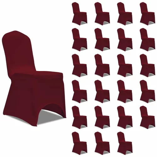  Navlake za stolice rastezljive bordo 24 kom