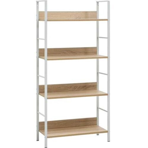  Knjižna polica 4-nadstropna hrast 60x27,6x124,5 cm iverna pl. Cene