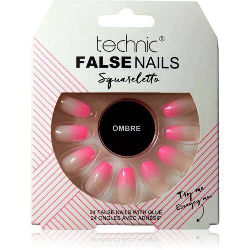 Technic_Cosmetics False Nails Squareletto Umjetni nokti Ombre 24 kom Cene