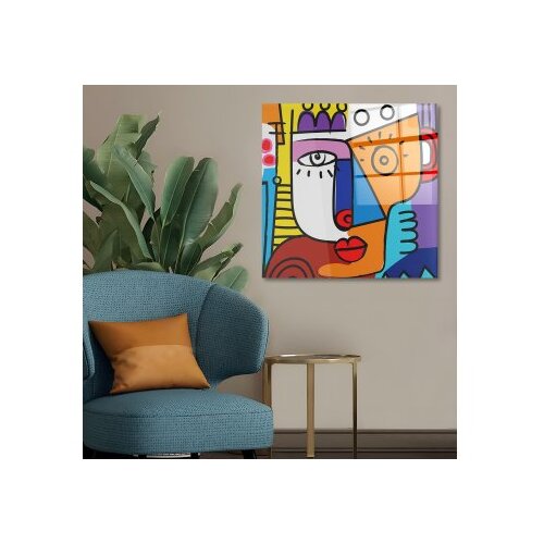 Wallity CAM4011_7070 multicolor decorative tempered glass painting Cene