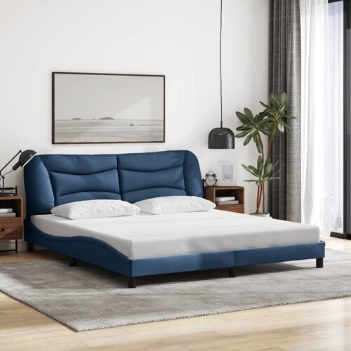 Furnova Posteljni okvir brez vzmetnice moder 180x200 cm blago, (21942311) Slike