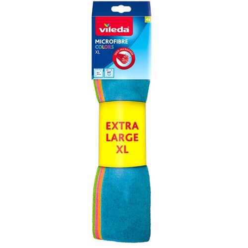 Vileda Cleaning Cloth Microfibre Cloth Colors Extra Large 4 pcs Slike