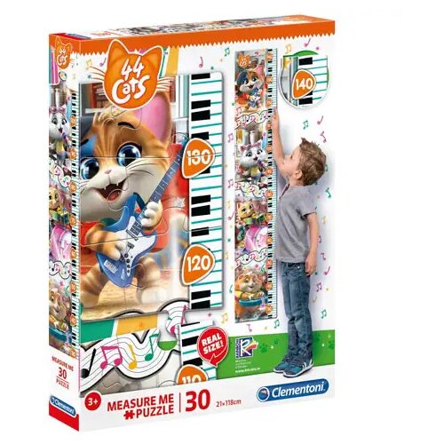 Clementoni 44 Cats zidni mjerač visine puzzle 30kom - Cene