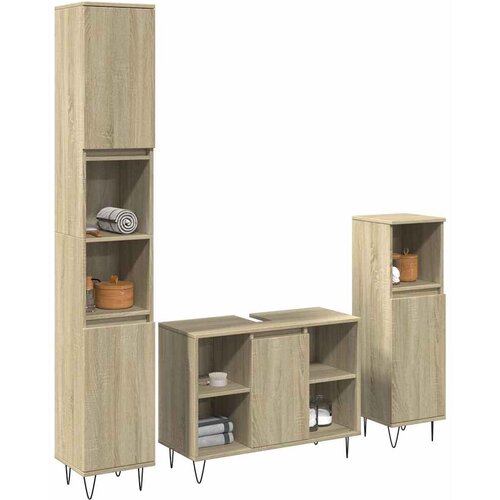 Furnova Kopalni&amp;scaron;ka garnitura 3-delna sonoma hrast inženirski les, (21945707) Slike