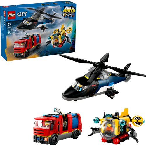 Lego City Helicopter Fire Engine & Submarine &scaron;tevilka 60462 Cene