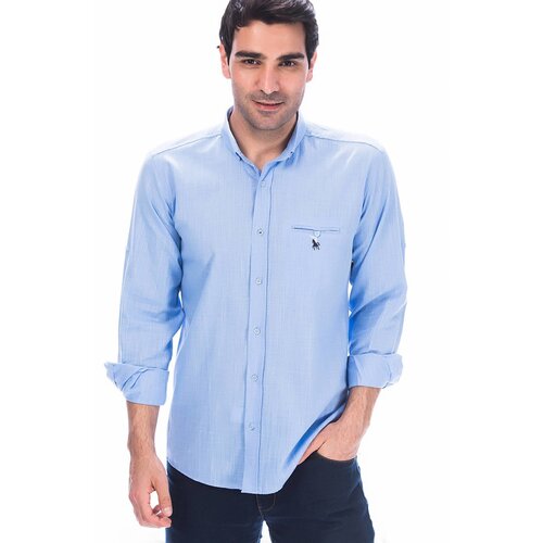 Dewberry G615 LINEN SHIRT-BLUE Slike