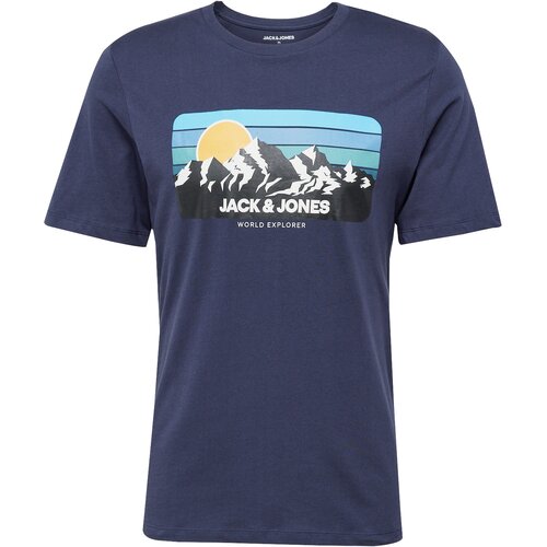 Jack & Jones Majica 'JJPEAK' mornarska / rumena / črna / bela Cene