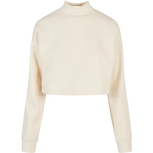 Urban Classics Ladies Cropped Oversized Sweat High Neck Crew whitesand Slike