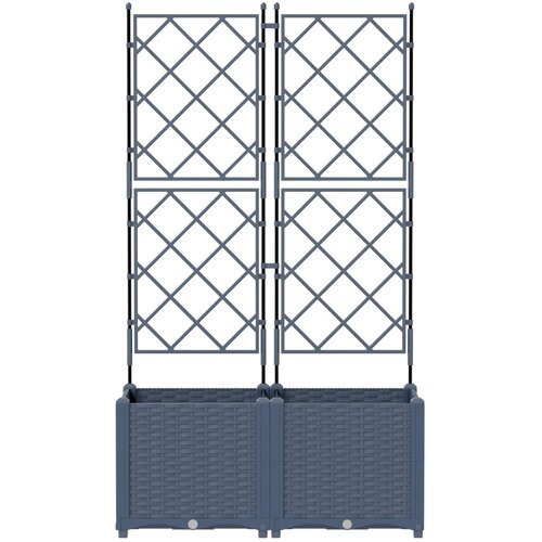  Vrtna saksija 2 kom. Siva 80 x 40 x 143 cm PP Slike
