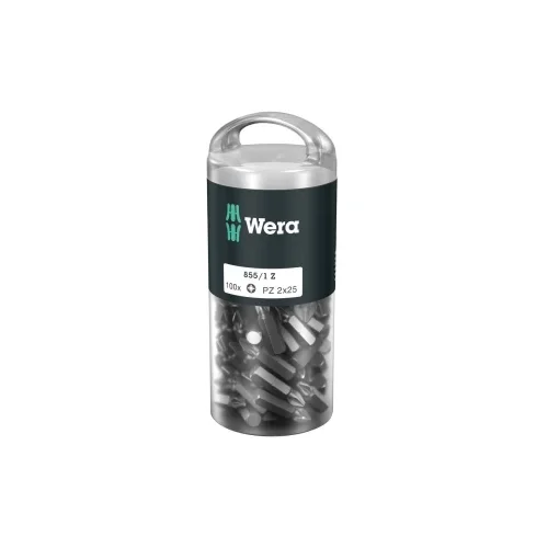 Wera 855/1 Z DIY 100 SiS 05072444001 križni bit PZ 2 čelik za alat čvrsto tvrd D 6.3 100 St.