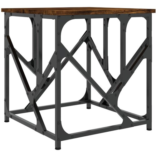 Maison Chic Klubska mizica - kavna mizica - Nizka mizica dimljeni hrast 45x45x47,5 cm inženirski les, (21755149) Cene