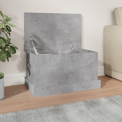 VidaXL Kutija za pohranu boja betona 50 x 30 x 28 cm konstruirano drvo Slike