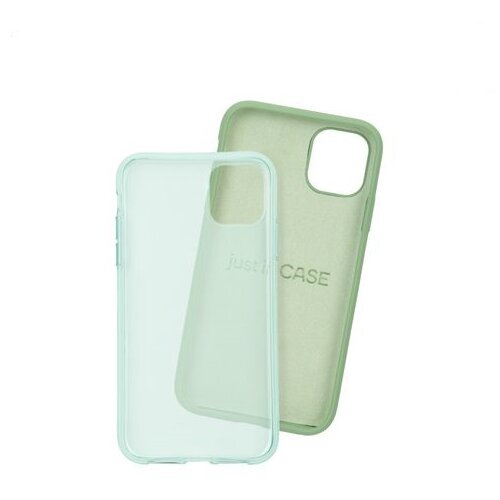 Just In Case Set dve maske za telefon iPhone 11 Extra case MIX PLUS tirkizna i zelena Slike