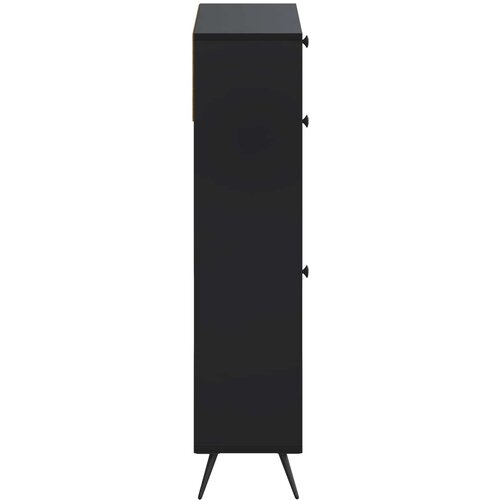  Ormar za cipele BREDA 78 x 24 x 103 cm Konstruirano drvo Crna Slike