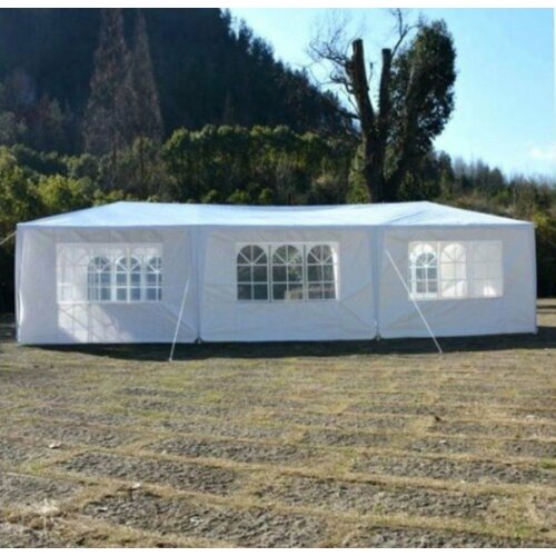 Paviljon tenda 9x3m bela sa stranicama Slike