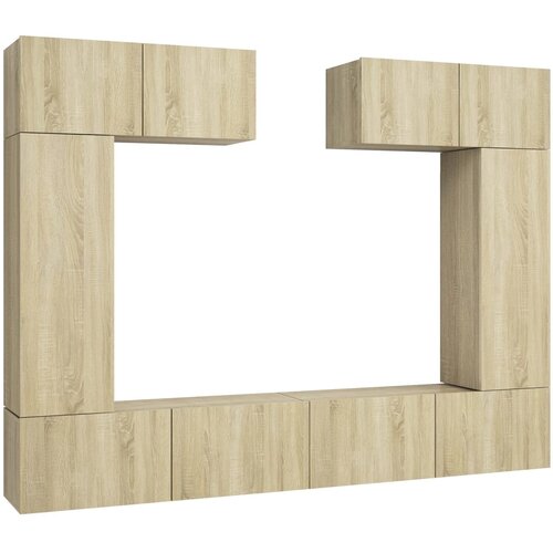 Maison Chic Komplet TV omarice - TV enot 6-delni sonoma hrast inženirski les, (21699693) Slike