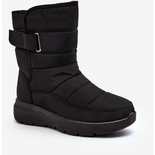 Kesi Women's insulated Velcro snow boots Black Jawora