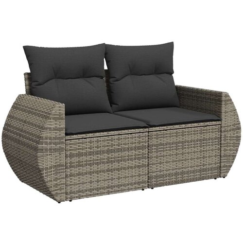 VidaXL 7-dijelni set vrtnih sofa sivi od poliratana Slike