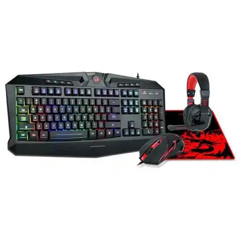 Redragon 4 in 1 combo S101-BA-2 keyboard, mouse, headset &amp;amp; mouse pad YU ( 049668 ) Slike