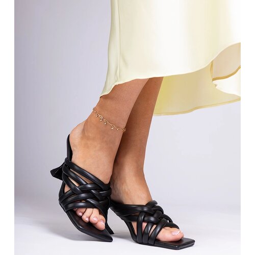 Gemre Black elegant heeled mules Bourget Cijene