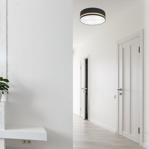  stropna svetiljka sirja stripe 4xE27/15W/230V prečnik 45 cm crna Slike