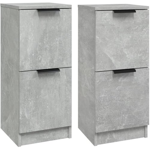 Maison Chic 2 kosi Komode - Predalnik betonsko sive 30x30x70 cm konstruiran les, (21722044) Slike