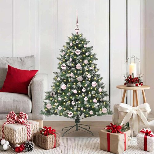 vidaXL Umestno božično drevo med 150 LED Zelena 85 x 85 x 120 cm Cene
