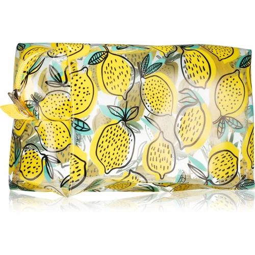 BrushArt Accessories Transparent cosmetic bag transparentna kozmetička torbica nijansa Lemon