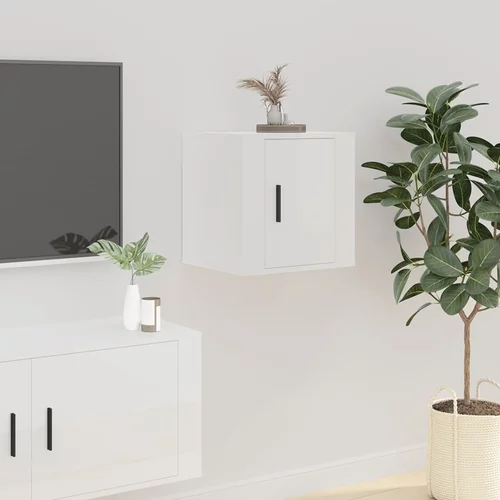  Zidni TV ormarić bijeli visokog sjaja 40x34,5x40 cm