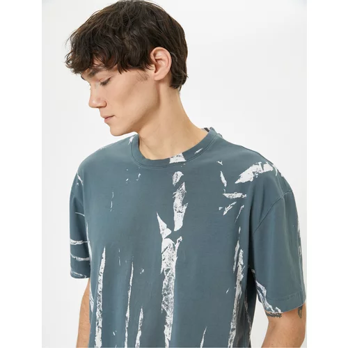 Koton Abstract Printed T-Shirt Relaxed Fit Crew Neck Short Sleeve