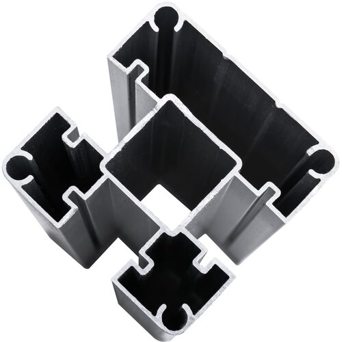  Set panela za ogradu WPC 872 x 105 cm crni Slike
