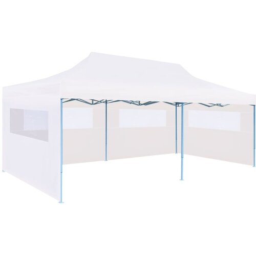  Zložljiv pop-up vrtni &scaron;otor s stranicami 3x6 m jeklen bel Cene