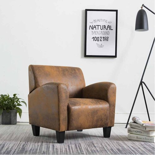 SOFA fotelja smeđa 70x69x72 cm umjetna koža bru&amp;scaron;ena koža Slike