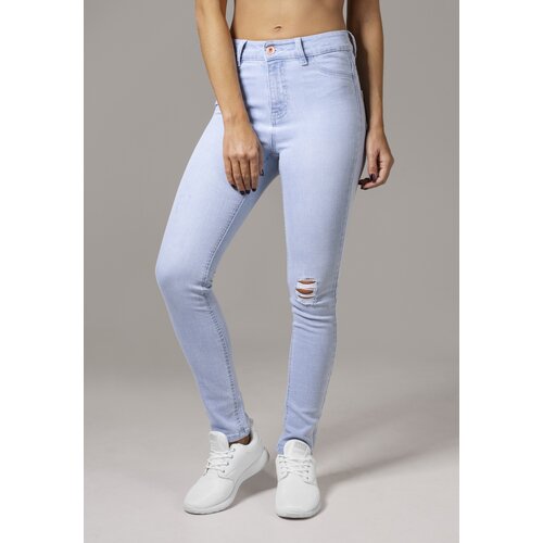 Urban Classics Women's Skinny High Waisted Denim Pants - Blue Cijene