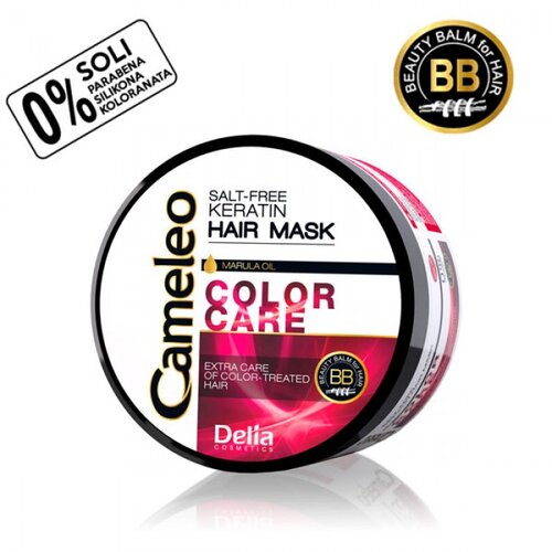 Delia CAMELEO BB - COLOR CARE - Maska sa keratinom i marula uljem za farbanu i posvetljivanu kosu - Bez soli 200ml Slike