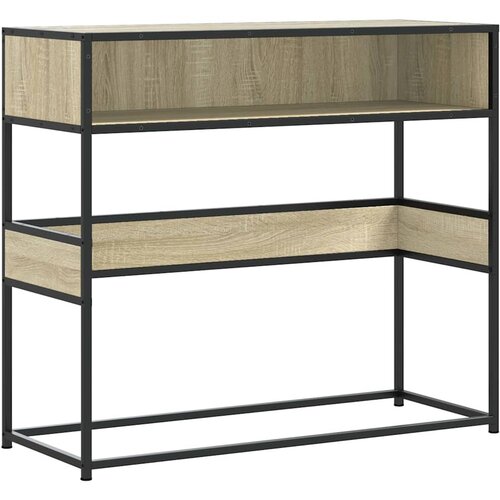 Maison Chic Konzolna mizica - miza ob steni sonoma hrast 90x35x80 cm inženirski les, (21786061) Cene