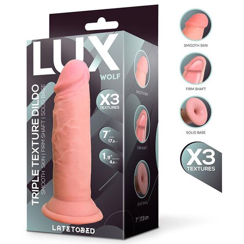 LATETOBED Dildo Lux Triple texture Wolf 7 (R900343) Slike