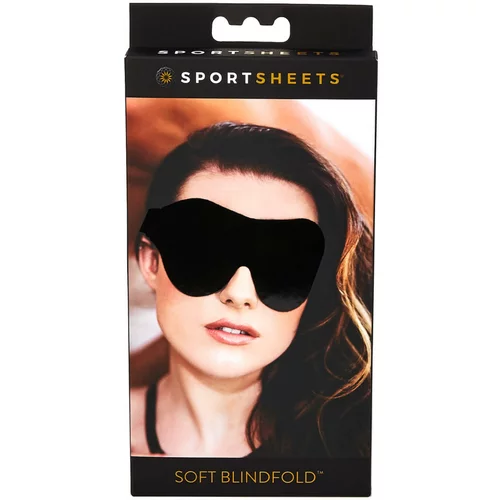 Sportsheets Športni listi - mehka gumijasta maska za oči (črna)