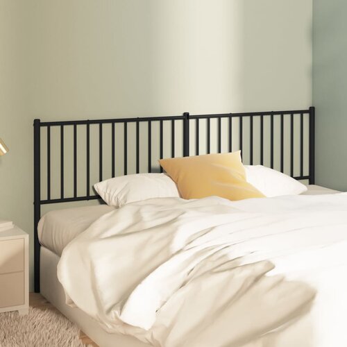VidaXL Metalno uzglavlje crno 180 cm Slike