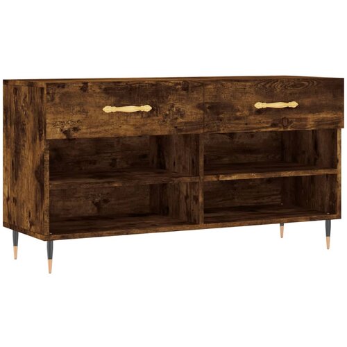 Maison Chic Klop za čevlje - Sedež za čevlje dimljen hrast 102x35x55 cm inženirski les, (21776550) Slike