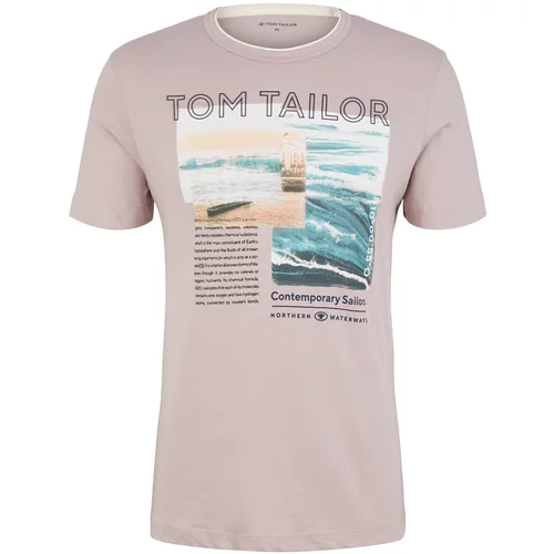 Tom Tailor Majica turkizna / marelica / rosé / bela