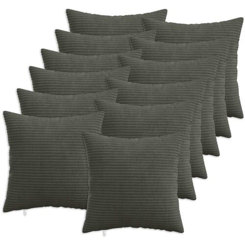 Presvlaka za jastuk 12 pcs HEERLEN Antracit 45 x 45 cm Kord Cene