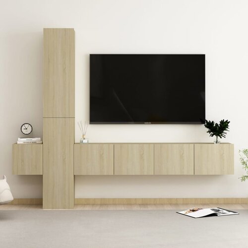 The Living Store Komplet TV omaric 5-delni sonoma hrast inženirski les - TV Omarica, (21373881) Cene