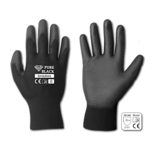 Bradas rwpbc8 rukavice pure black ( 4907 ) Cene