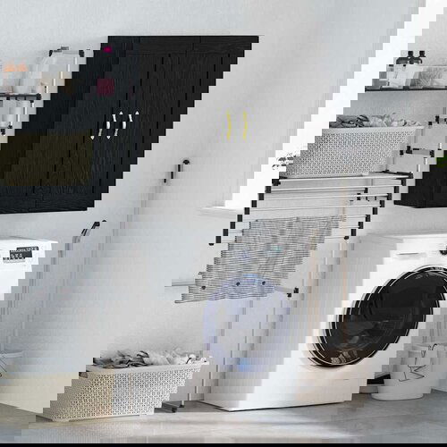 vidaXL Zidni ormarić Crni hrast 69,5 x 34 x 90 cm Konstruirano drvo Cijene