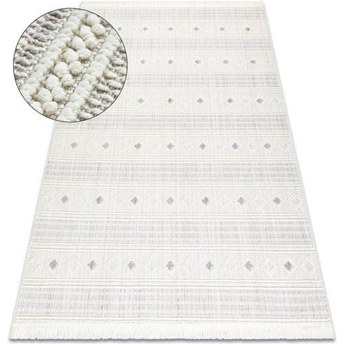 RugsX Preproge Preproga NANO FH69A Diamanti, petlja, ravno tkana 140x190 cm Bela Cene