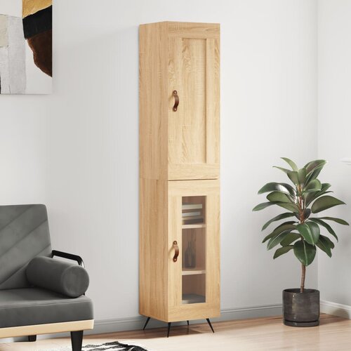vidaXL Visoka komoda hrasta sonome 34 5x34x180cm od konstruiranog drva Cene