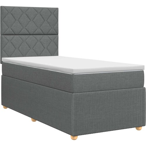  Boxspring krevet s madracem Tamnosiva 80 x 200 cm Tkanina Slike