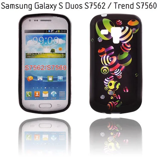  Gumijasti / gel etui Art za Samsung Galaxy S Duos S7562 / Samsung Galaxy Trend S7560 - Black Balls